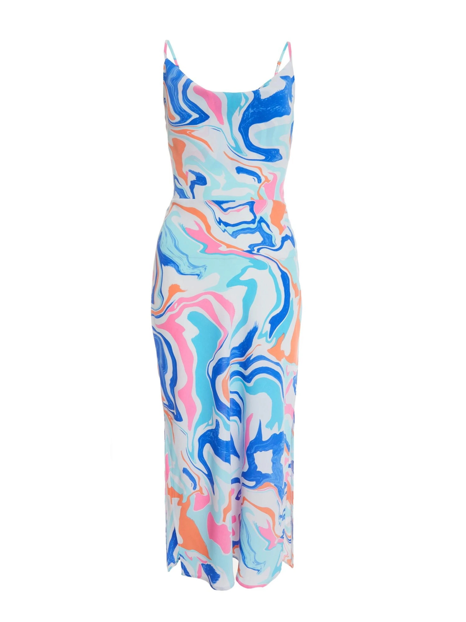 Petite Multicolored Marble Print Midaxi Dress 1 Petite Multicolored Marble Print Midaxi Dress