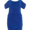 Royal Blue Ruched Bodycon Mini Dress