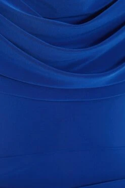 Royal Blue Ruched Bodycon Mini Dress -Glamourista 00100038200 ZS