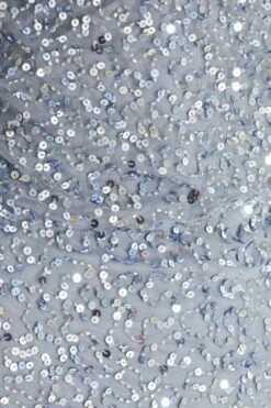 Grey Sequin Long Sleeve Maxi Dress -Glamourista 00100038237 ZS