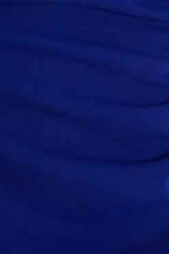 Royal Blue Ruched Bodycon Midi Dress -Glamourista 00100038259 ZS