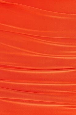 Orange Ruched Bodycon Mini Dress -Glamourista 00100038273 ZS