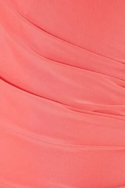 Coral Wrap Split Midi Dress 11 Coral Wrap Split Midi Dress -Glamourista 00100038288 ZS