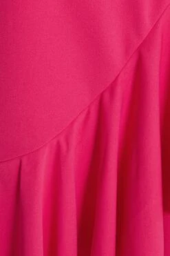 Pink Frill Hem Midi Dress -Glamourista 00100038317 ZS