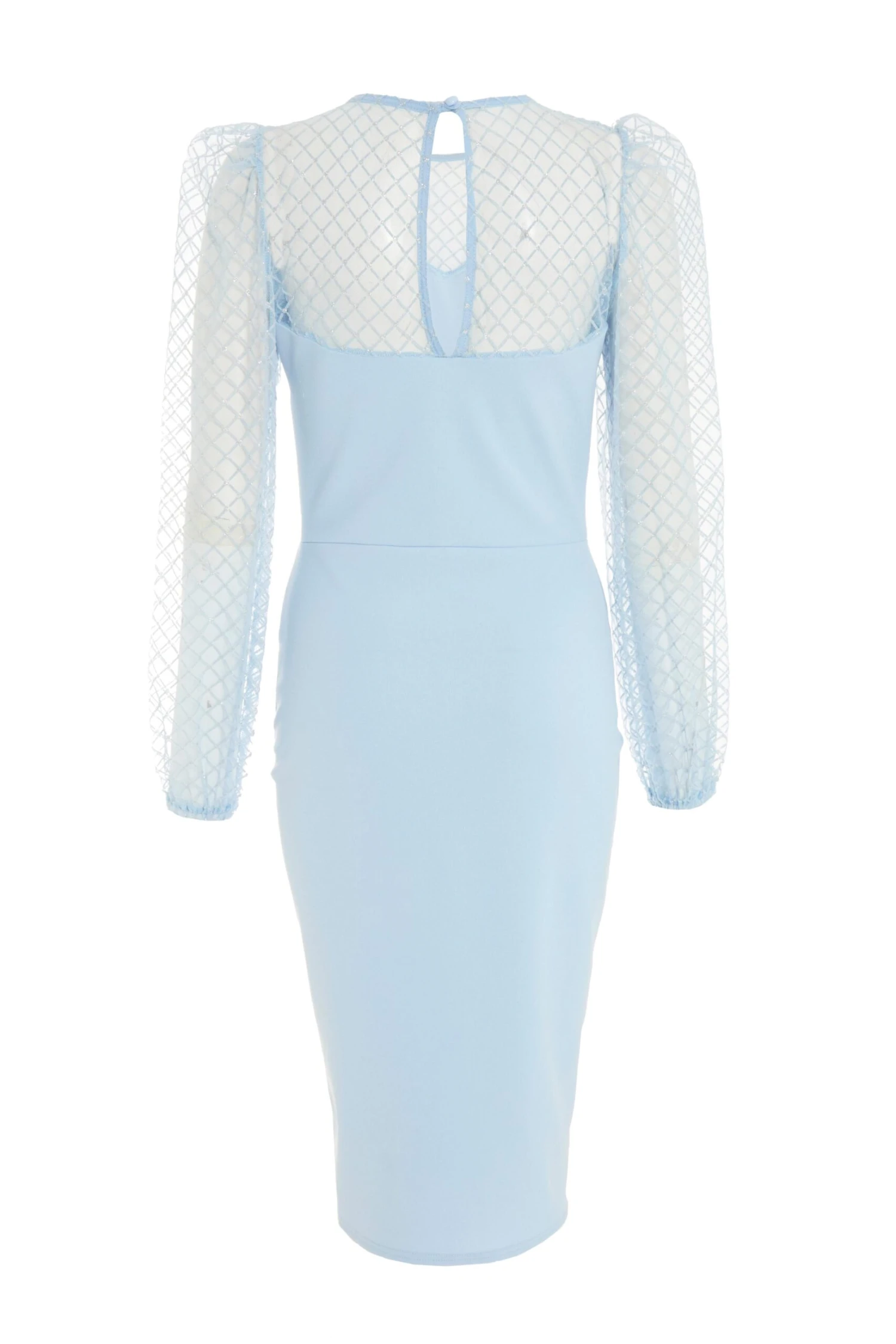 Light Blue Mesh Midi Dress 5 Light Blue Mesh Midi Dress - Image 5