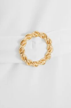 White Asymmetric Frill Bodycon Midi Dress -Glamourista 00100038323 ZS