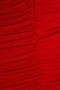 Red Ruched Bodycon Mini Dress -Glamourista 00100038352 ZS