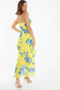 Yellow Floral Midaxi Dress -Glamourista 00100038367 XB