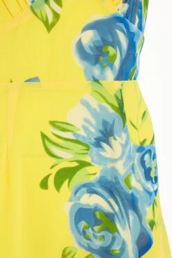 Yellow Floral Midaxi Dress -Glamourista 00100038367 ZS