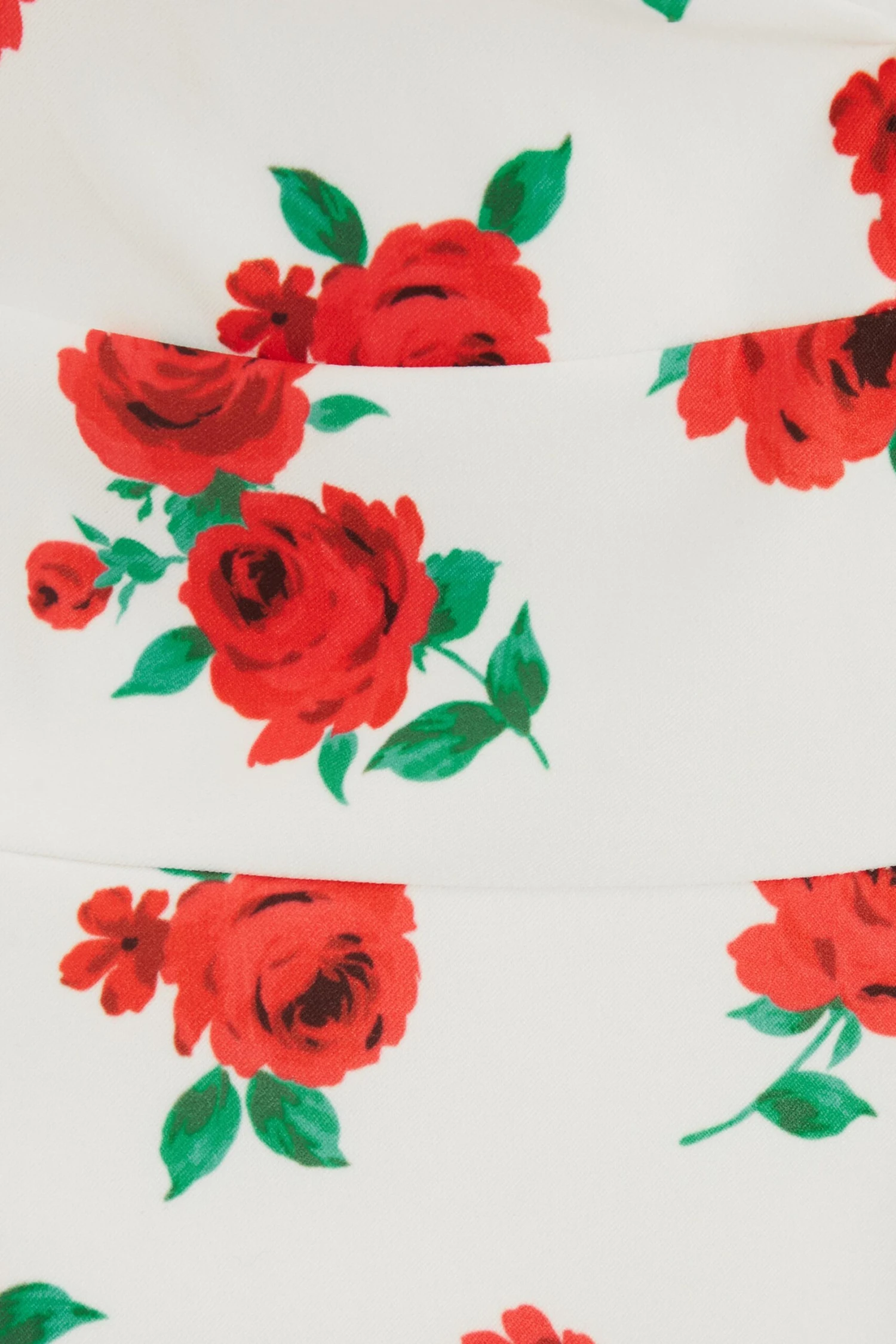 White Rose Print Mini Dress 6 White Rose Print Mini Dress - Image 6