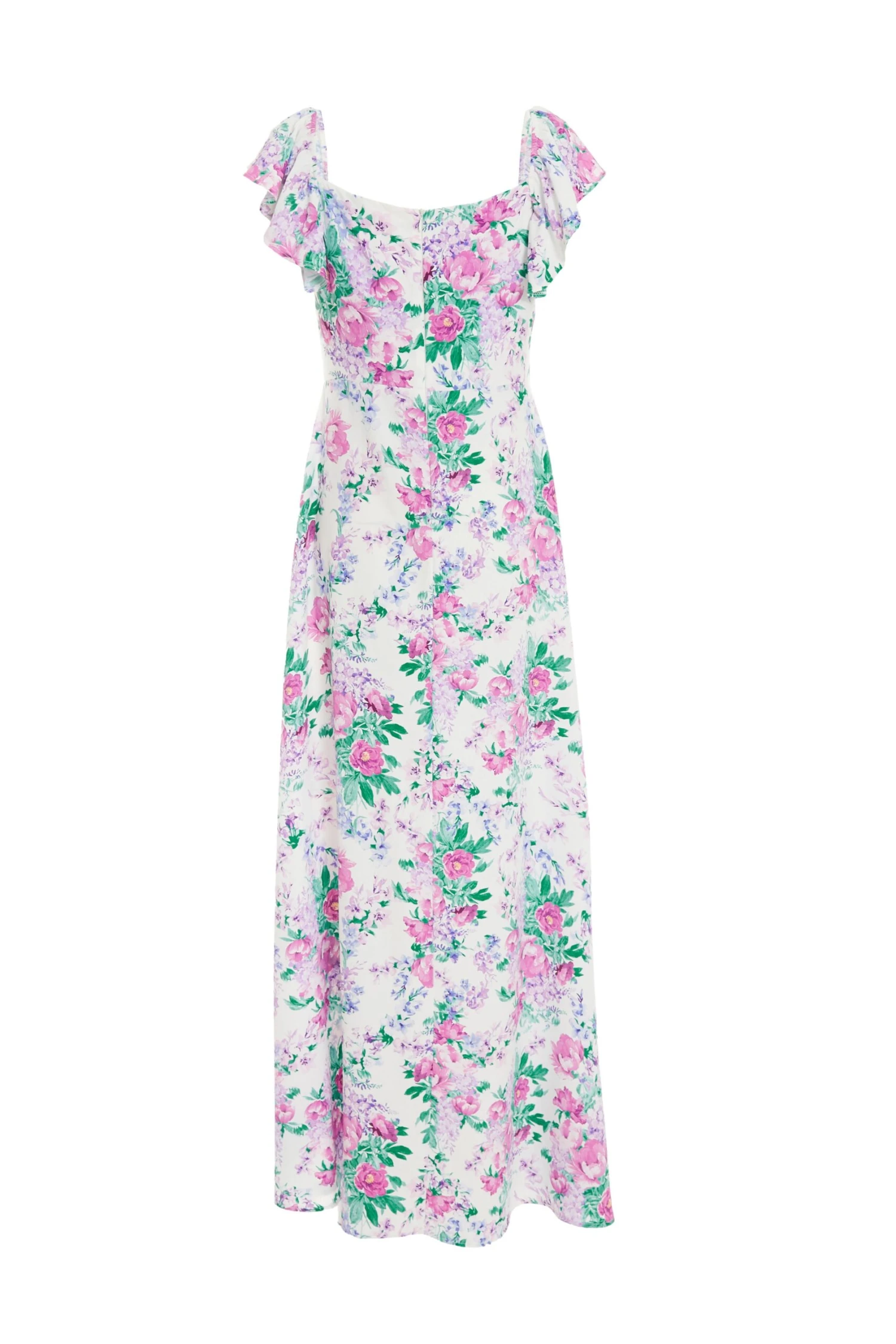 Petite White Floral Split Maxi Dress 5 Petite White Floral Split Maxi Dress - Image 5