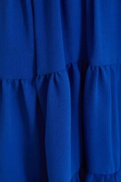 Petite Royal Blue Wrap Skater Dress -Glamourista 00100038402 ZS