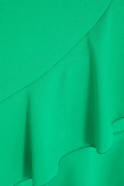 Curve Jade Green Frill Mini Dress -Glamourista 00100038428 ZS