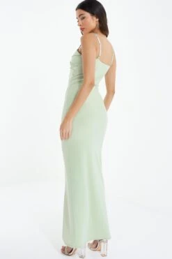 Sage Cross Front Maxi Dress -Glamourista 00100038434 XB