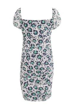 Petite Multicoloured Floral Ruched Mini Dress -Glamourista 00100038443 ZB