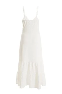 White Strappy Knot Front Midi Dress 10 White Strappy Knot Front Midi Dress -Glamourista 00100038449 ZB