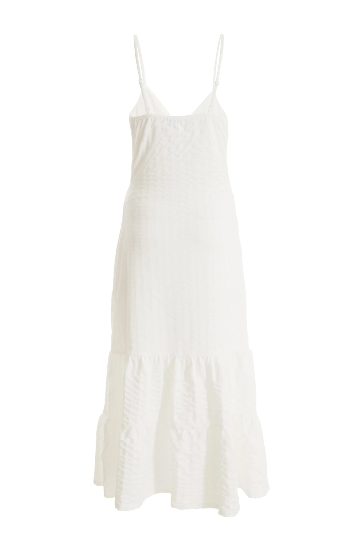 White Strappy Knot Front Midi Dress 5 White Strappy Knot Front Midi Dress - Image 5