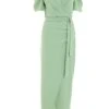 Sage Wrap Maxi Dress