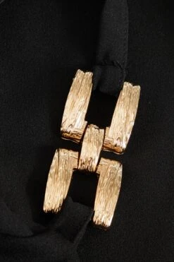 Black Buckle Strap Maxi Dress -Glamourista 00100038460 ZS