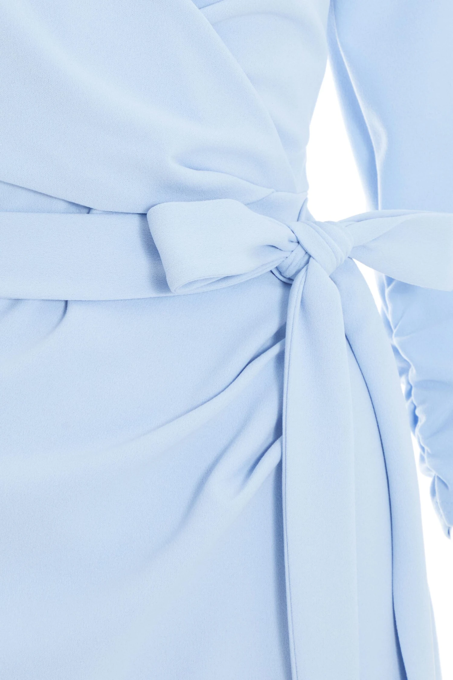 Light Blue Wrap Tie Midi Dress 6 Light Blue Wrap Tie Midi Dress - Image 6