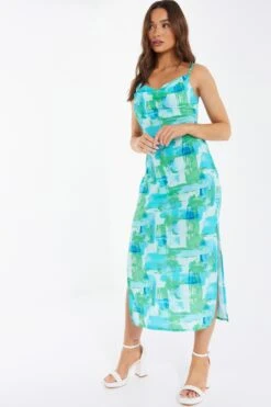 Blue Brush Stroke Midaxi Dress -Glamourista 00100038479 XS