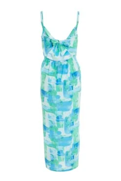 Blue Brush Stroke Midaxi Dress -Glamourista 00100038479 ZB