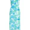 Blue Brush Stroke Midaxi Dress