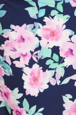 Navy Floral One Shoulder Maxi Dress 11 Navy Floral One Shoulder Maxi Dress -Glamourista 00100038594 ZS