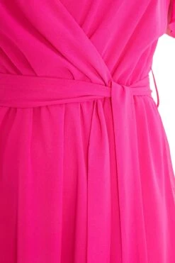 Curve Pink Cold Shoulder Midi Dress 11 Curve Pink Cold Shoulder Midi Dress -Glamourista 00100038618 ZS