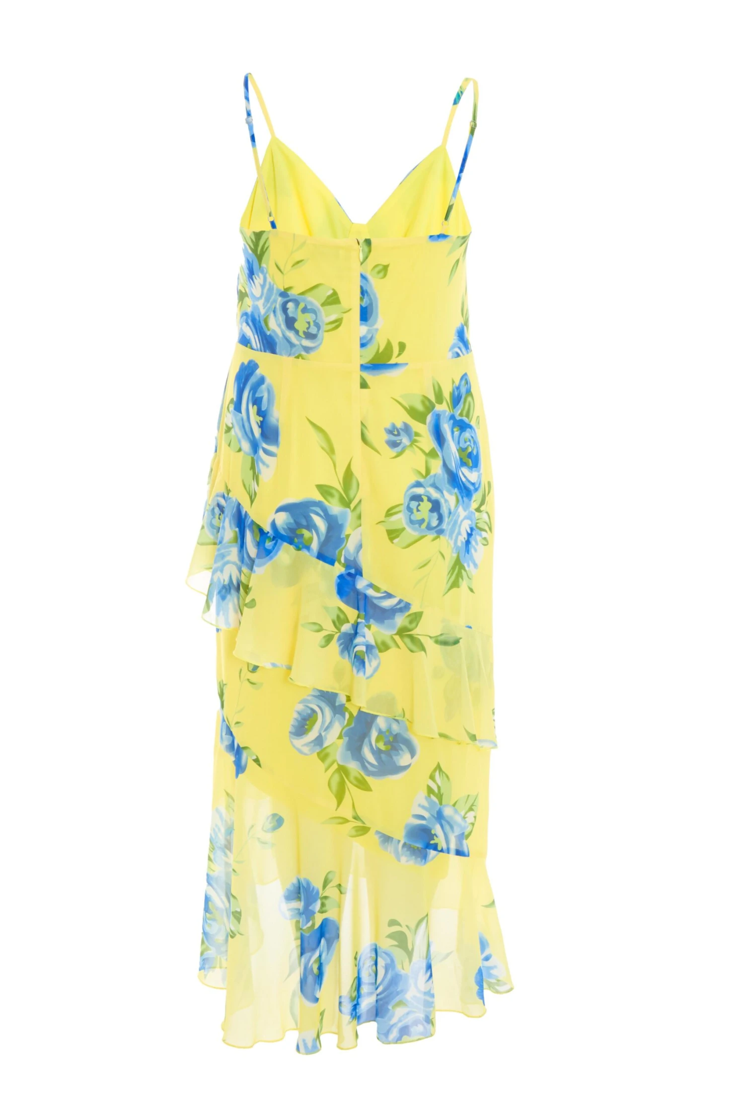 Curve Yellow Floral Midaxi Dress 5 Curve Yellow Floral Midaxi Dress - Image 5