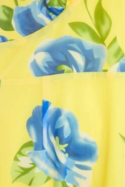 Curve Yellow Floral Midaxi Dress 11 Curve Yellow Floral Midaxi Dress -Glamourista 00100038632 ZS