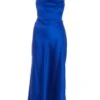 Royal Blue Satin Slip Midi Dress