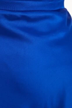 Royal Blue Satin Slip Midi Dress -Glamourista 00100038636 ZS