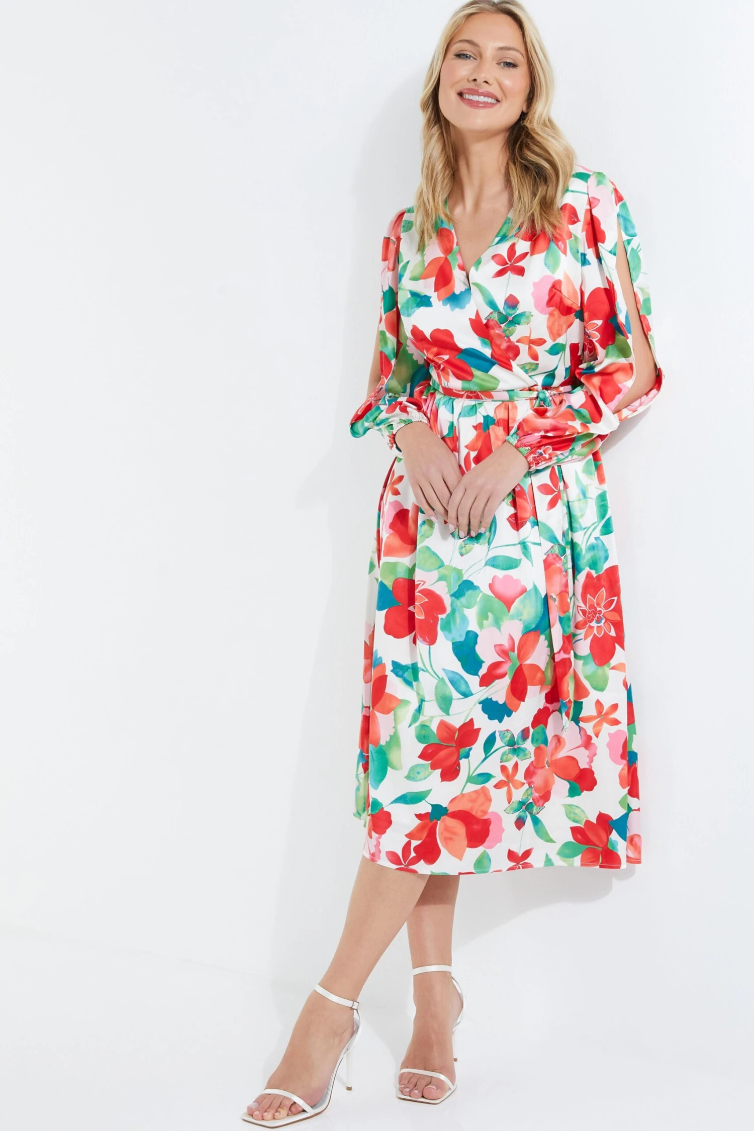 Multicoloured Tropical Midi Dress 2 Multicoloured Tropical Midi Dress - Image 2