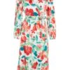 Multicoloured Tropical Midi Dress