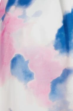 Blue Satin Asymmetric Hem Midi Dress -Glamourista 00100038640 ZS