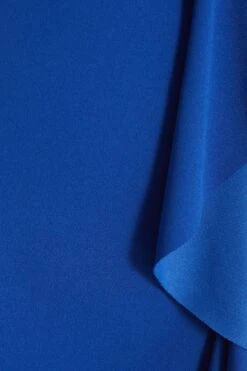 Blue Frill Wrap Midi Dress -Glamourista 00100038644 ZS