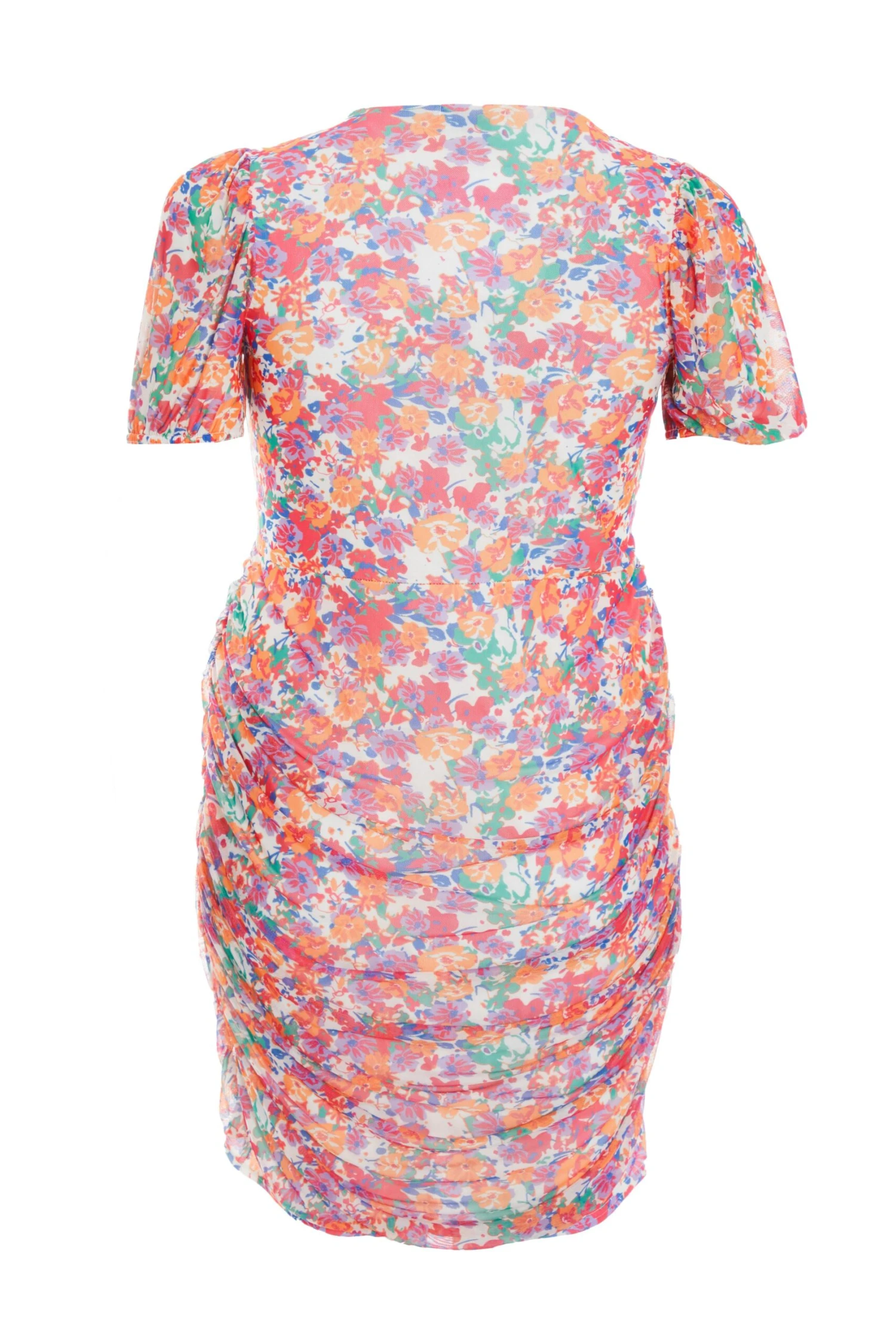Curve Multicoloured Ditsy Print Mini Dress 5 Curve Multicoloured Ditsy Print Mini Dress - Image 5