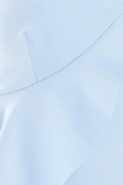 Curve Blue Ruched Bardot Midi Dress -Glamourista 00100038651 ZS