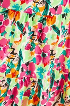 Multicoloured Floral Smock Dress -Glamourista 00100038654 ZS