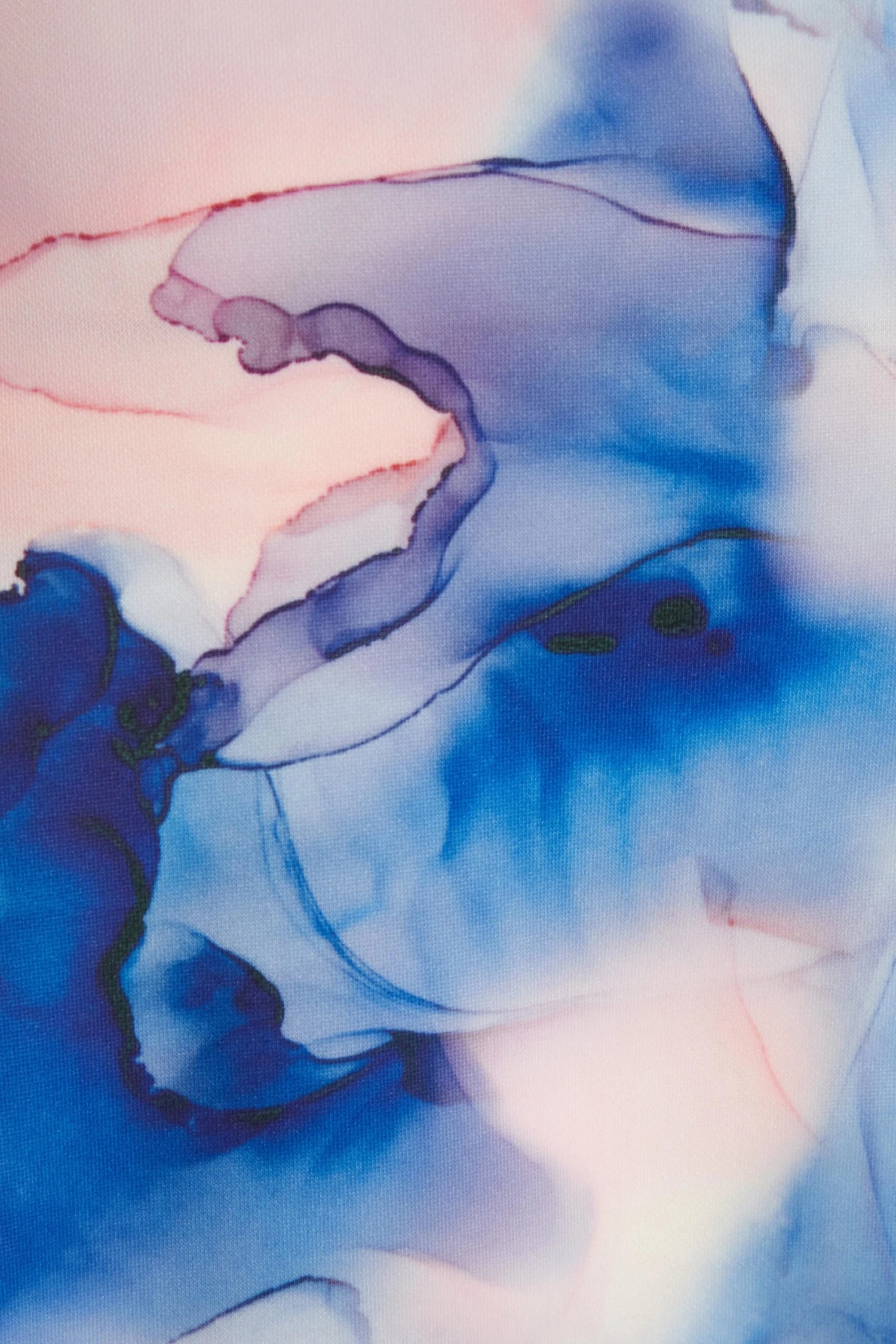 Blue Marble Print Dip Hem Dress 6 Blue Marble Print Dip Hem Dress - Image 6