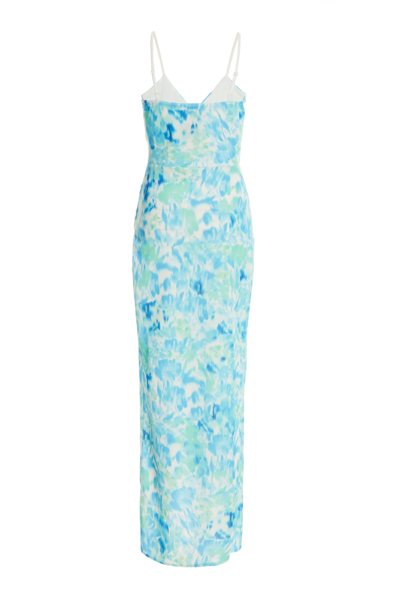 Blue Wrap Ruched Maxi Dress 5 Blue Wrap Ruched Maxi Dress - Image 5