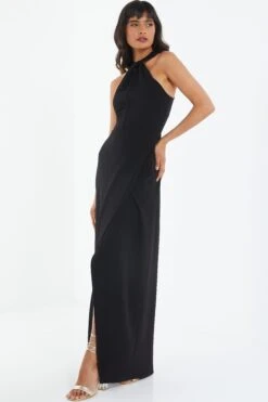 Black Cross Front Maxi Dress -Glamourista 00100038769 XS