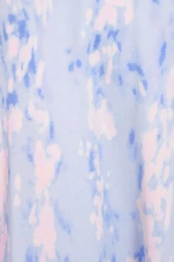 Blue Marble Print Halter Neck Maxi Dress -Glamourista 00100038774 ZS