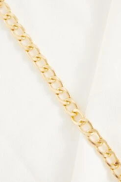 White Asymmetric Wrap Midi Dress -Glamourista 00100038779 ZS