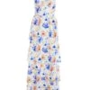 White Floral Tiered Maxi Dress
