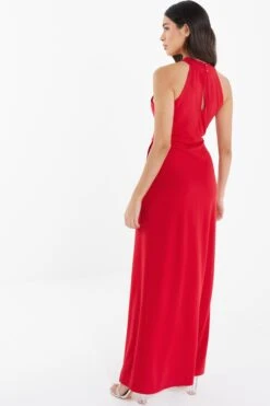 Red Cross Front Maxi Dress -Glamourista 00100038872 XB