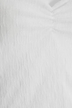 White Textured Frill Midi Dress -Glamourista 00100038881 ZS