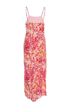 Pink Brush Stroke Ruched Midaxi Dress -Glamourista 00100038960 ZB