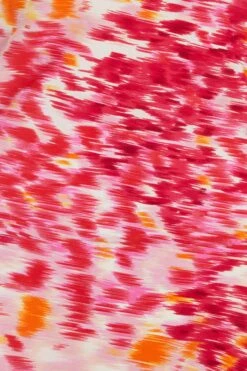 Pink Brush Stroke Ruched Midaxi Dress -Glamourista 00100038960 ZS